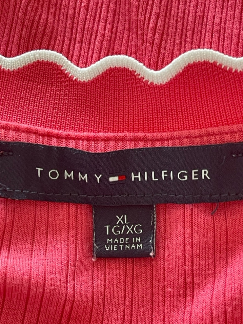 Tommy Hilfiger Women’s Round Neck Short Sleeve Ribbed Hot Pink Midi Dress EUC - Picture 8 of 10